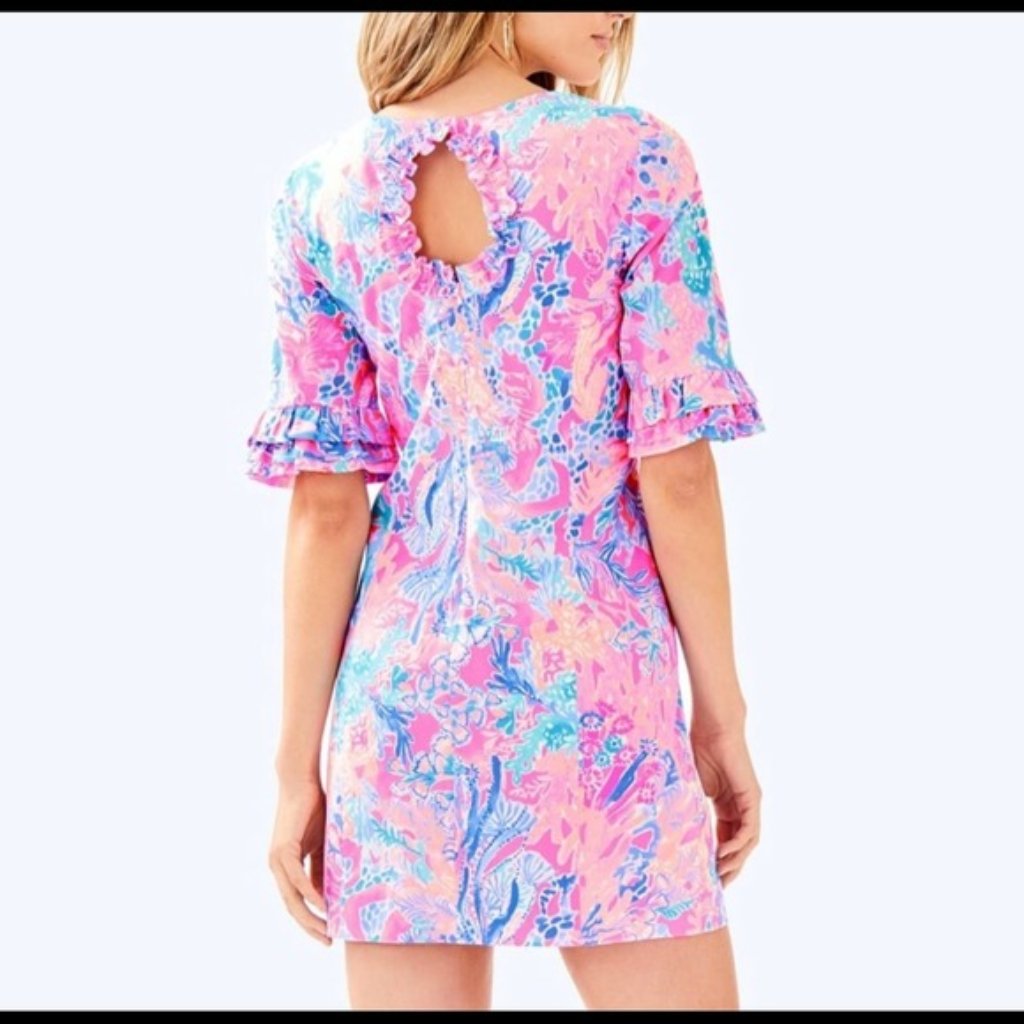 Lilly Pulitzer Pascha Pink Fiesta Stretch Dress 14